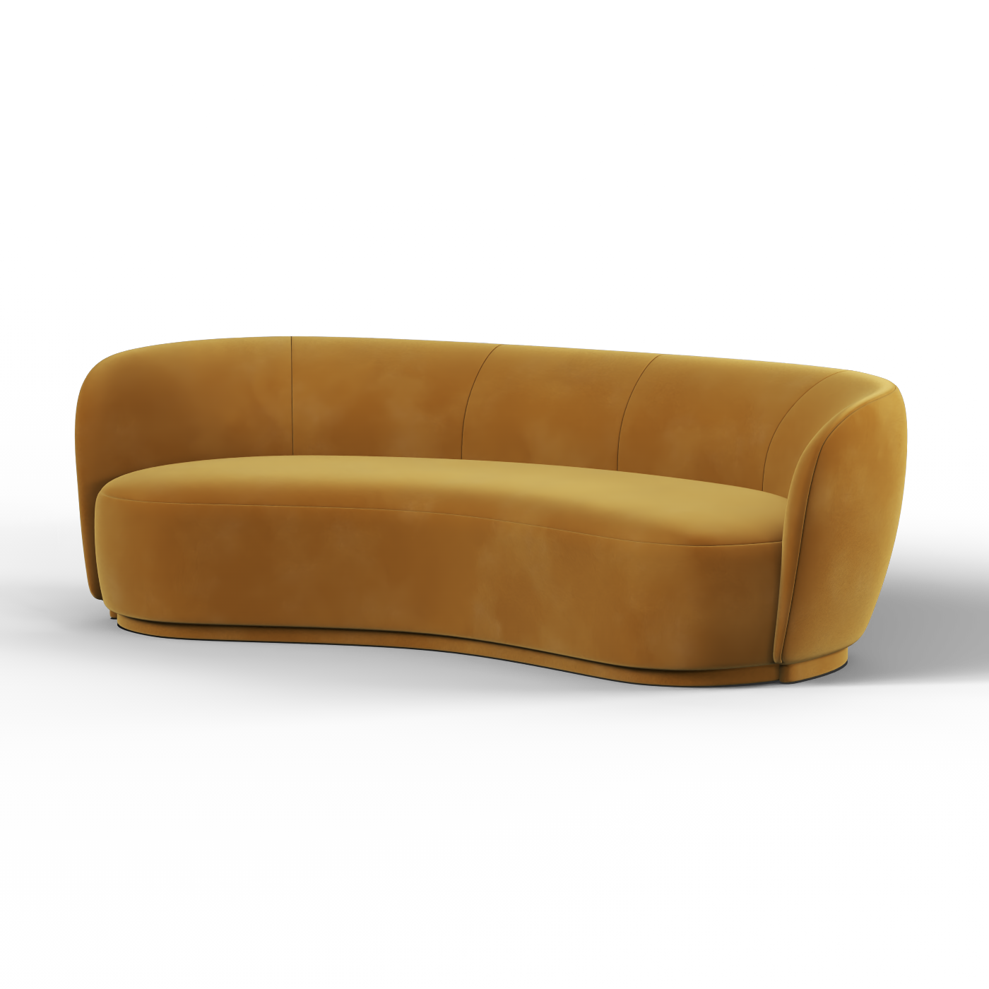 Posh Sofa - Curved Back Sofa with Continuous Base