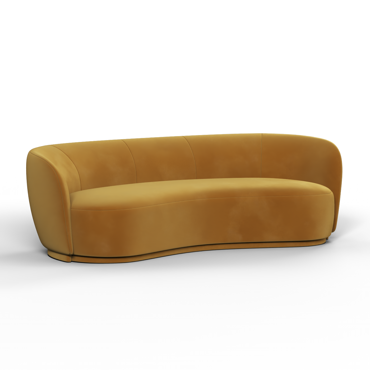 Posh Sofa - Curved Back Sofa with Continuous Base