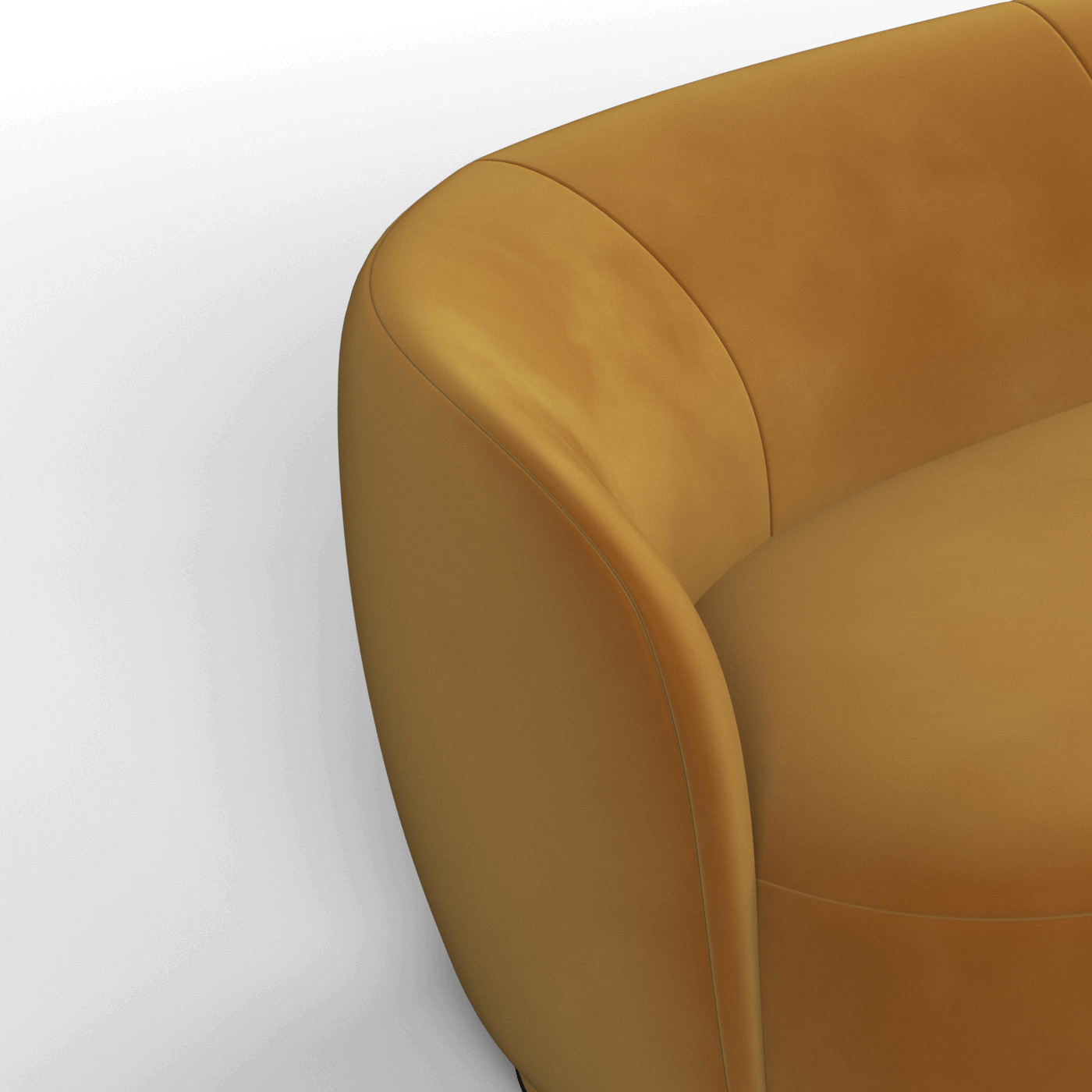 Posh Sofa - Curved Back Sofa with Continuous Base