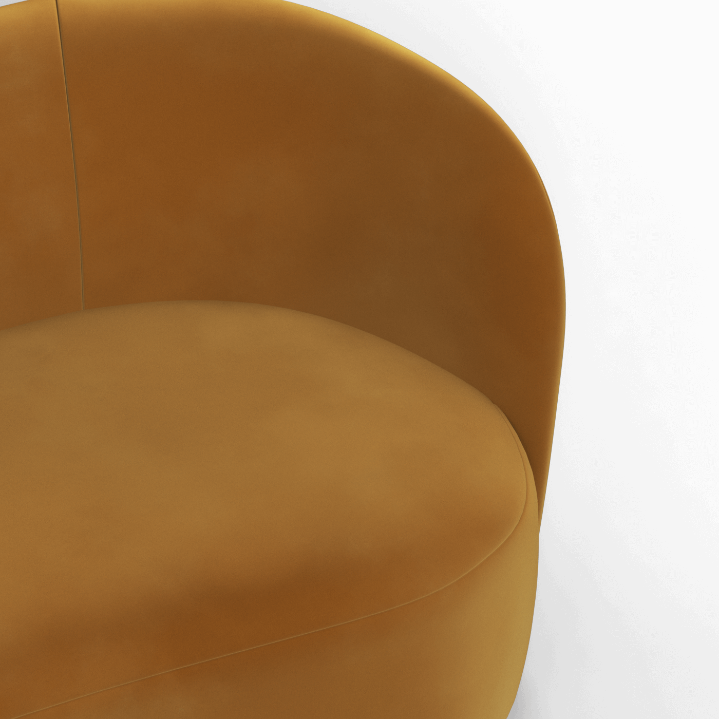 Posh Sofa - Curved Back Sofa with Continuous Base