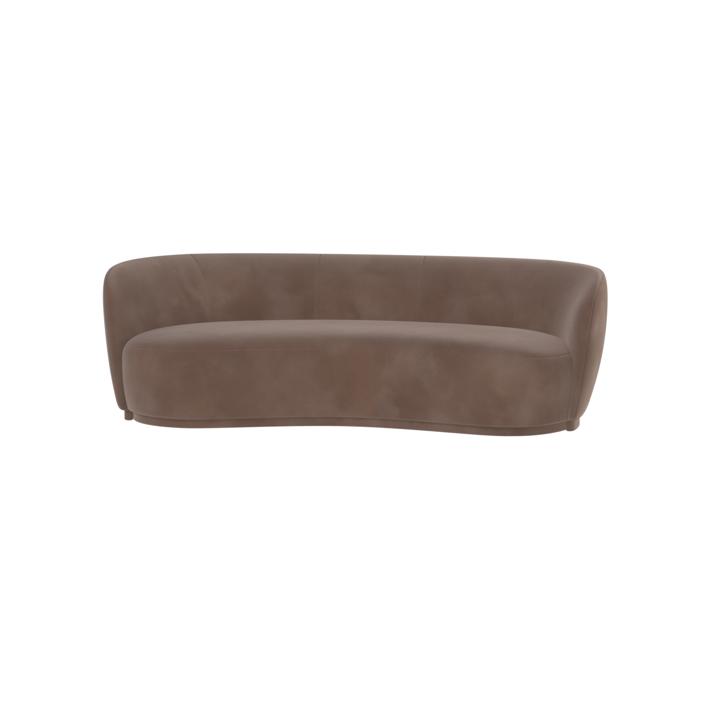 Posh Sofa - Curved Back Sofa with Continuous Base