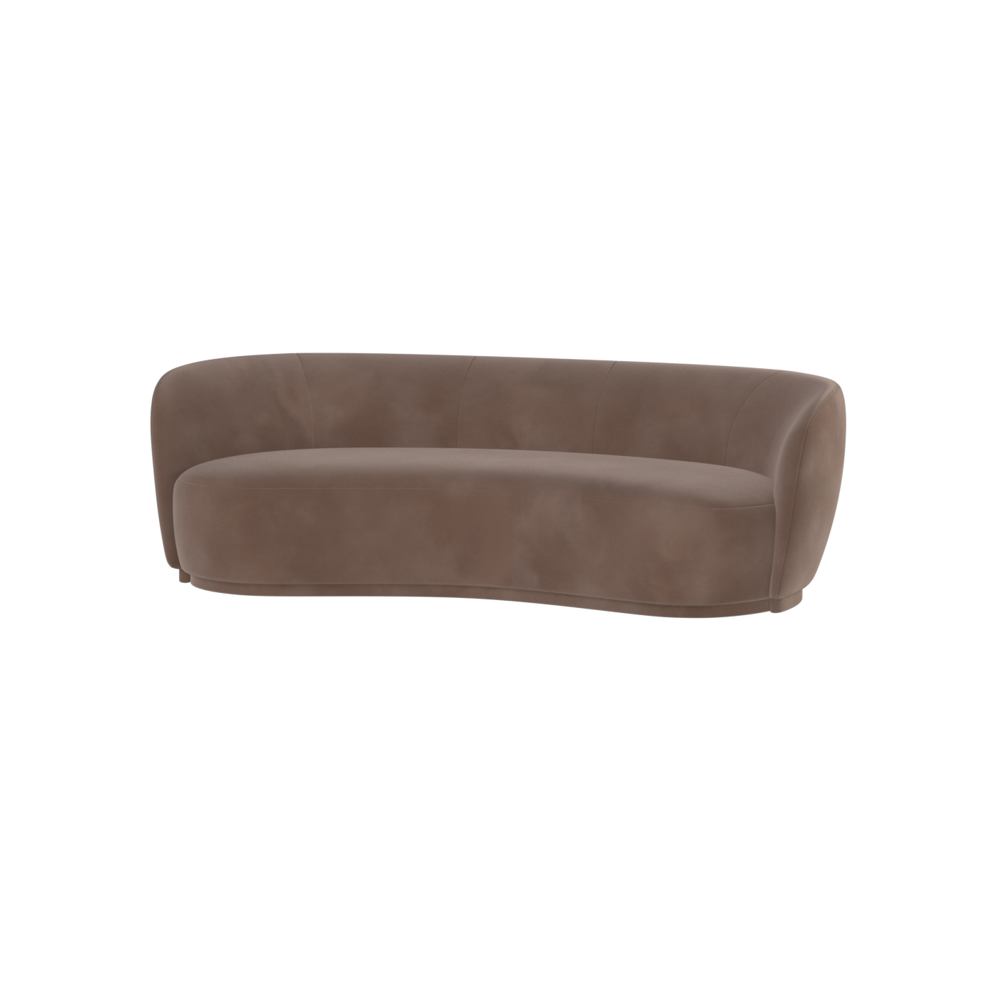 Posh Sofa - Curved Back Sofa with Continuous Base