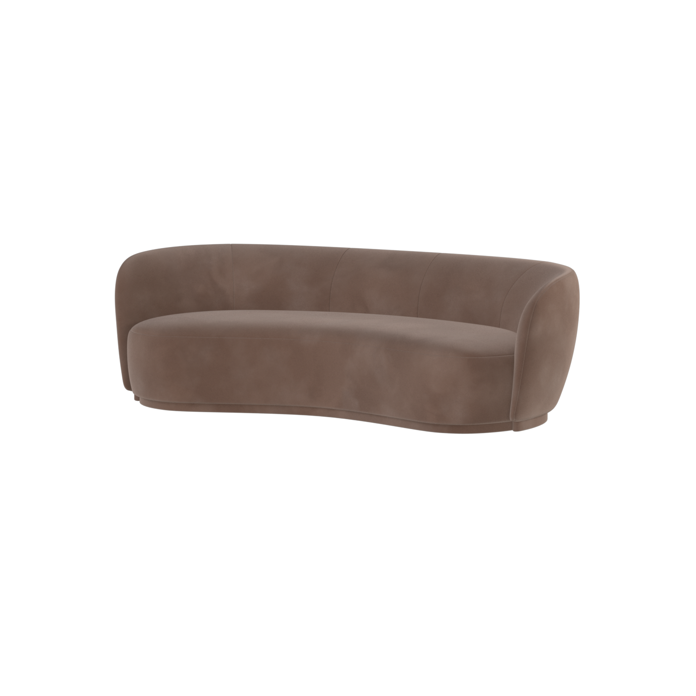 Posh Sofa - Curved Back Sofa with Continuous Base