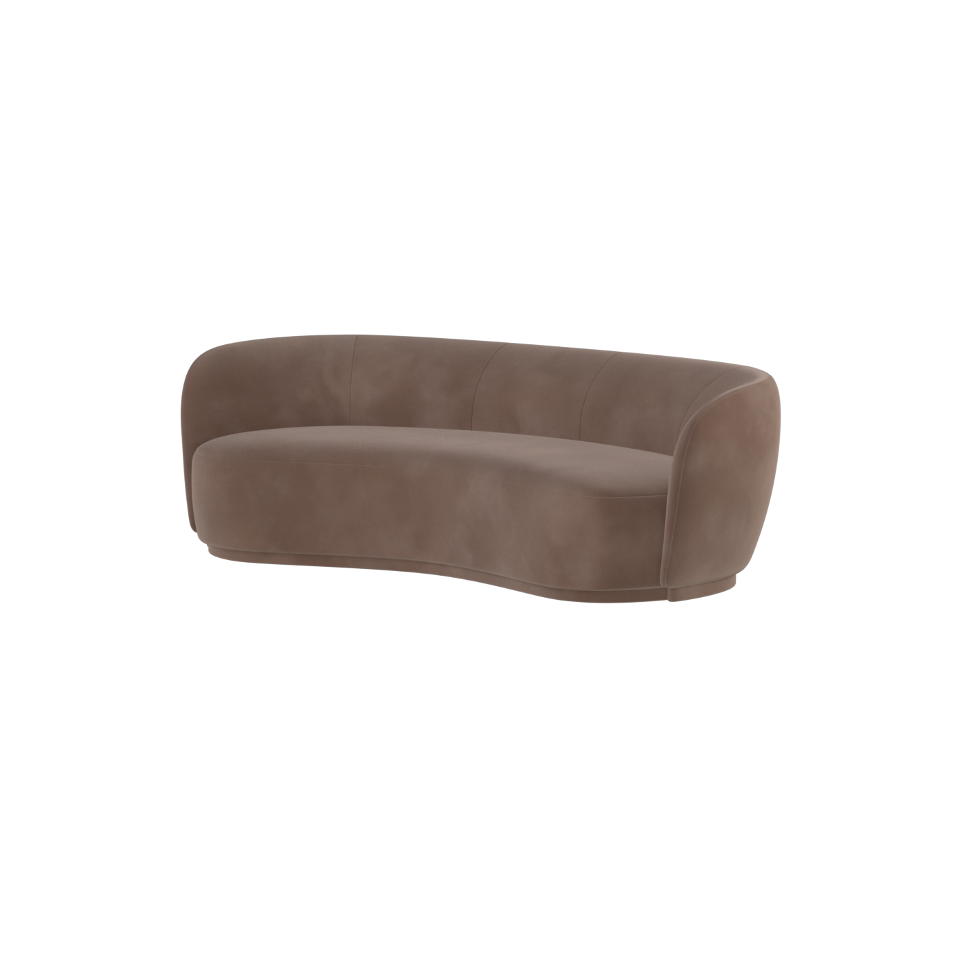 Posh Sofa - Curved Back Sofa with Continuous Base