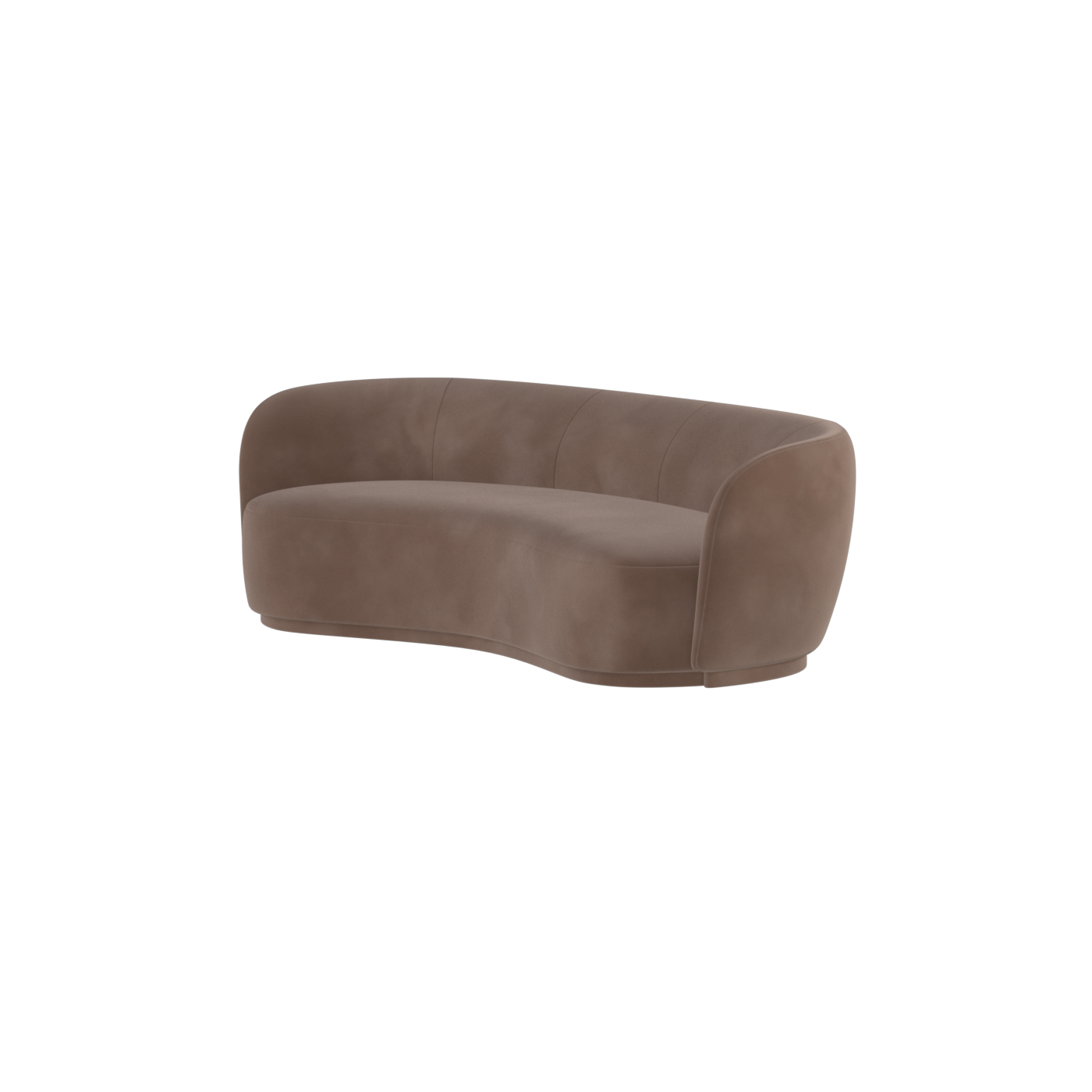 Posh Sofa - Curved Back Sofa with Continuous Base