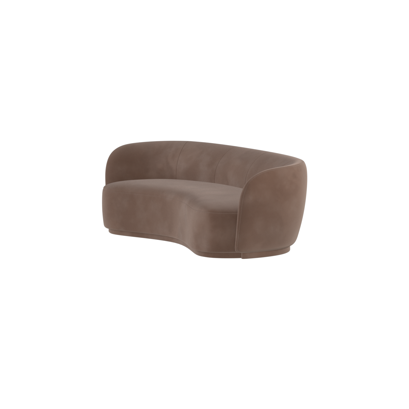 Posh Sofa - Curved Back Sofa with Continuous Base