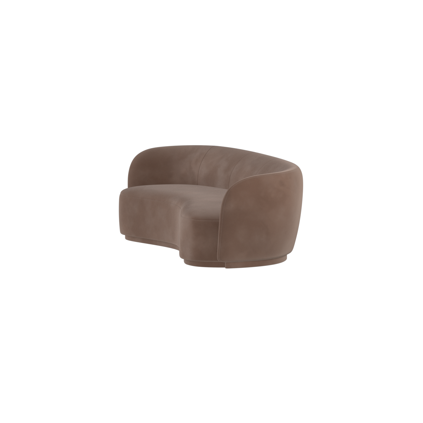 Posh Sofa - Curved Back Sofa with Continuous Base