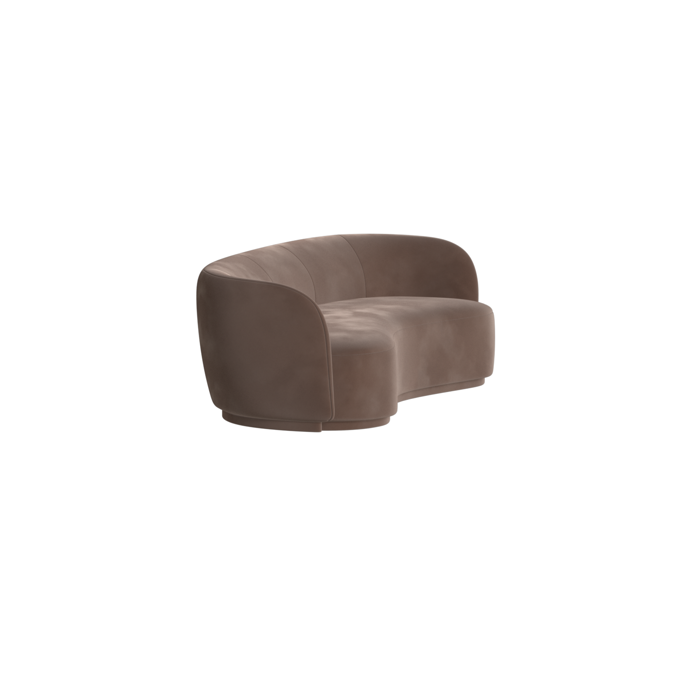 Posh Sofa - Curved Back Sofa with Continuous Base