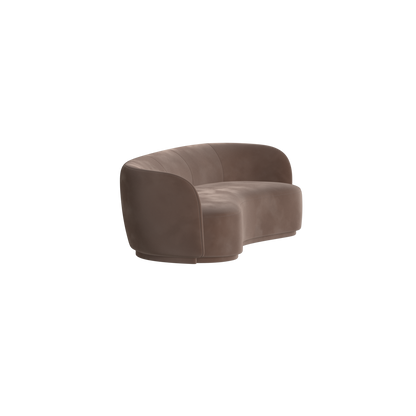 Posh Sofa - Curved Back Sofa with Continuous Base