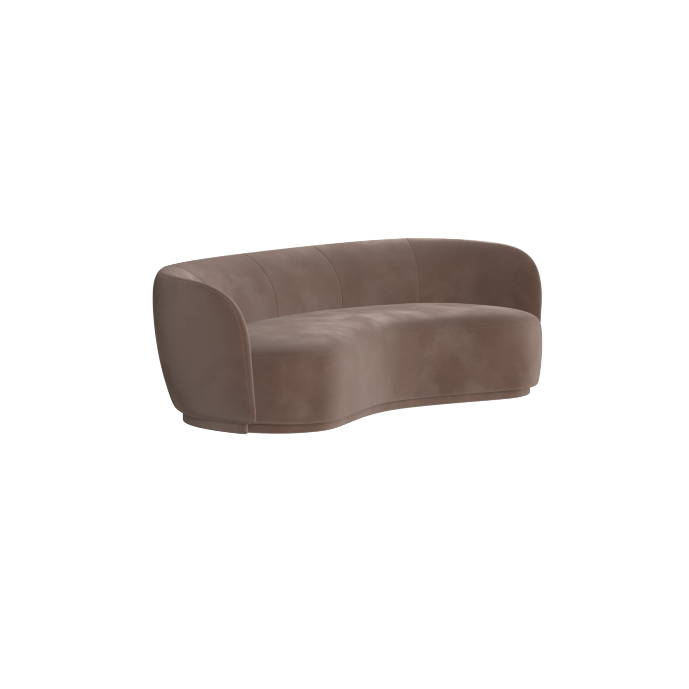 Posh Sofa - Curved Back Sofa with Continuous Base