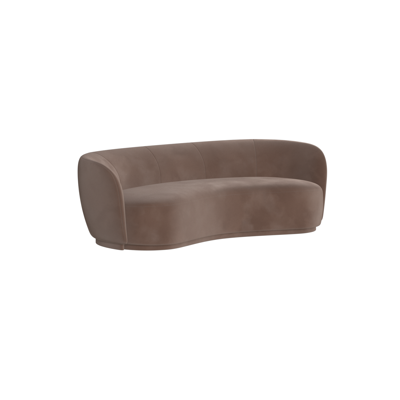Posh Sofa - Curved Back Sofa with Continuous Base