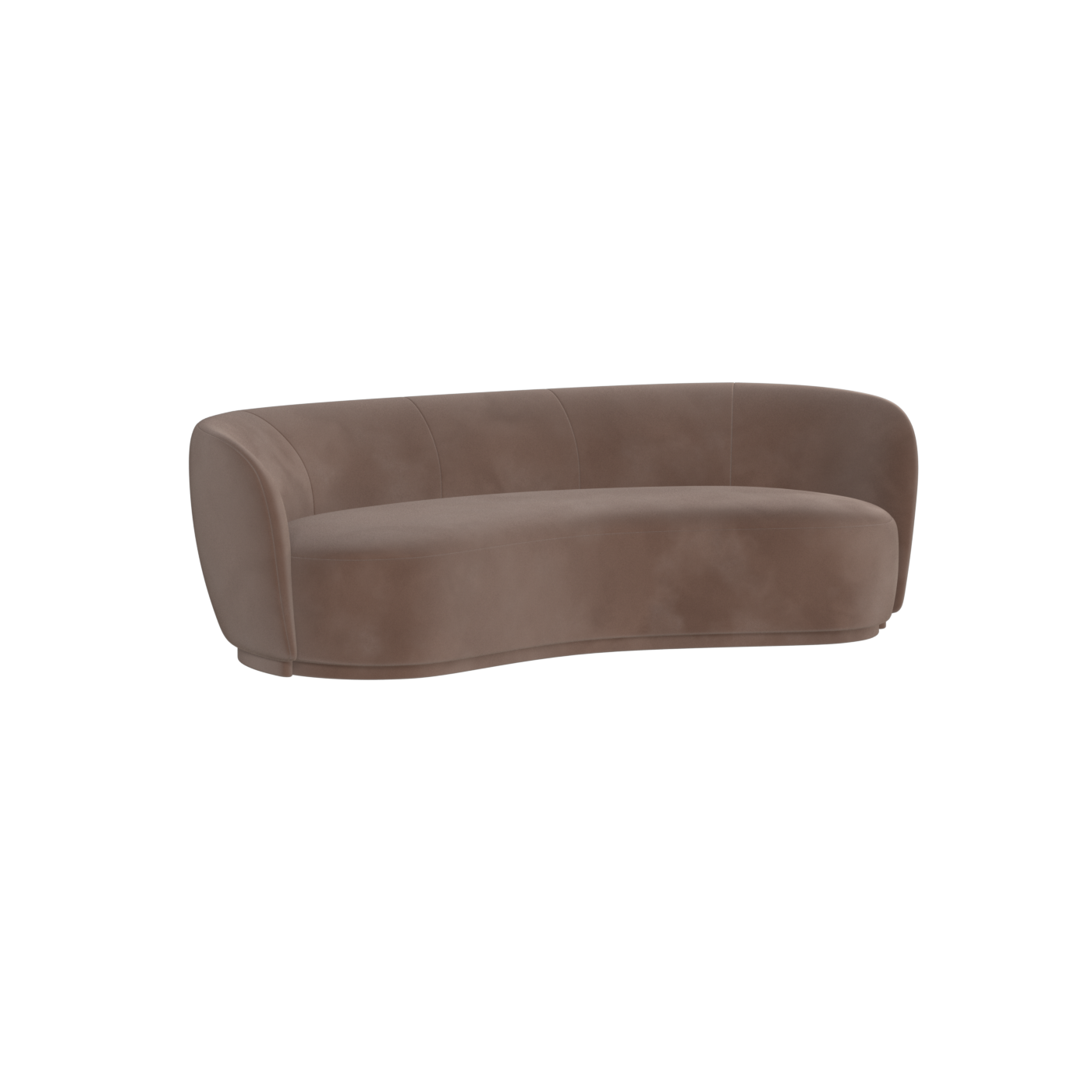 Posh Sofa - Curved Back Sofa with Continuous Base