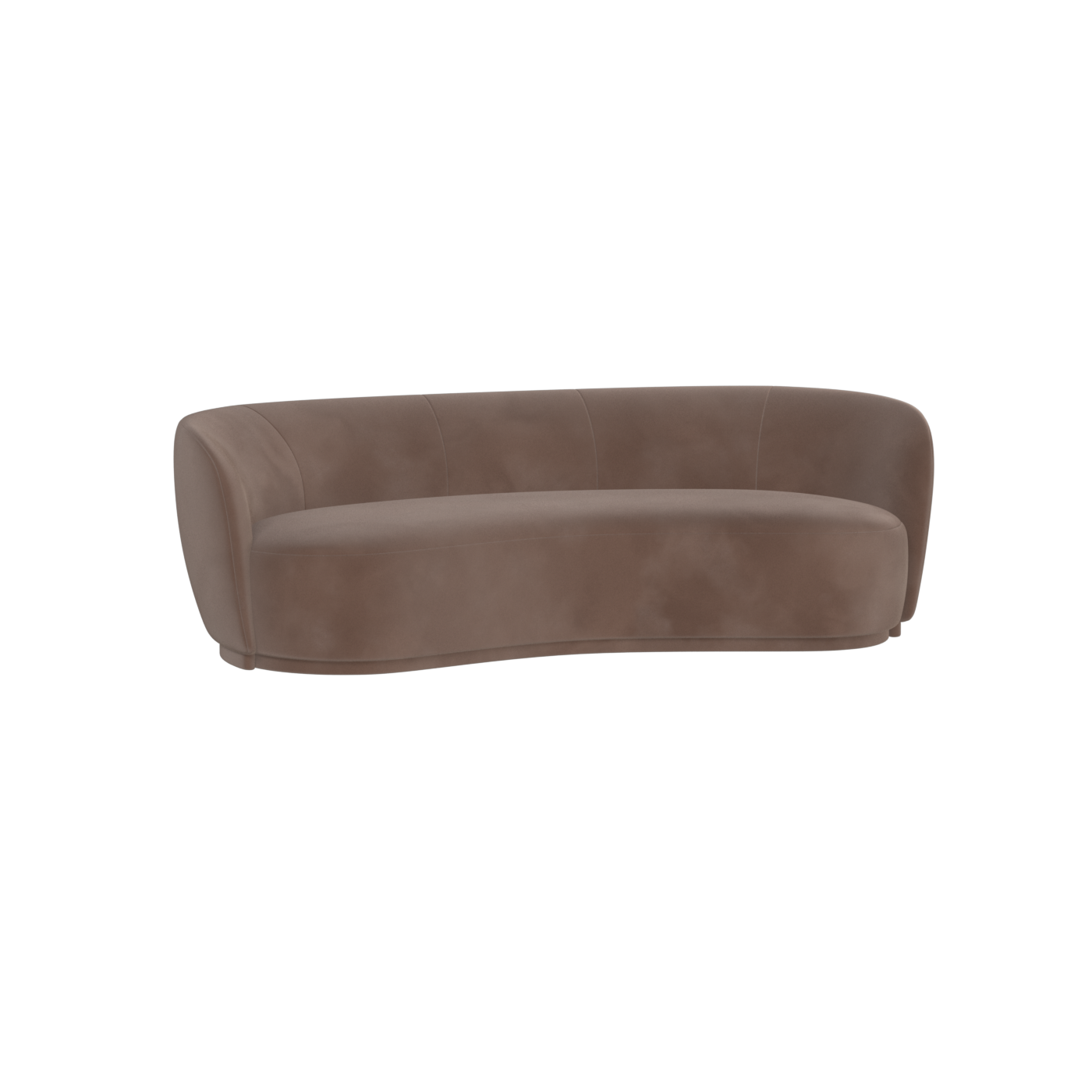 Posh Sofa - Curved Back Sofa with Continuous Base