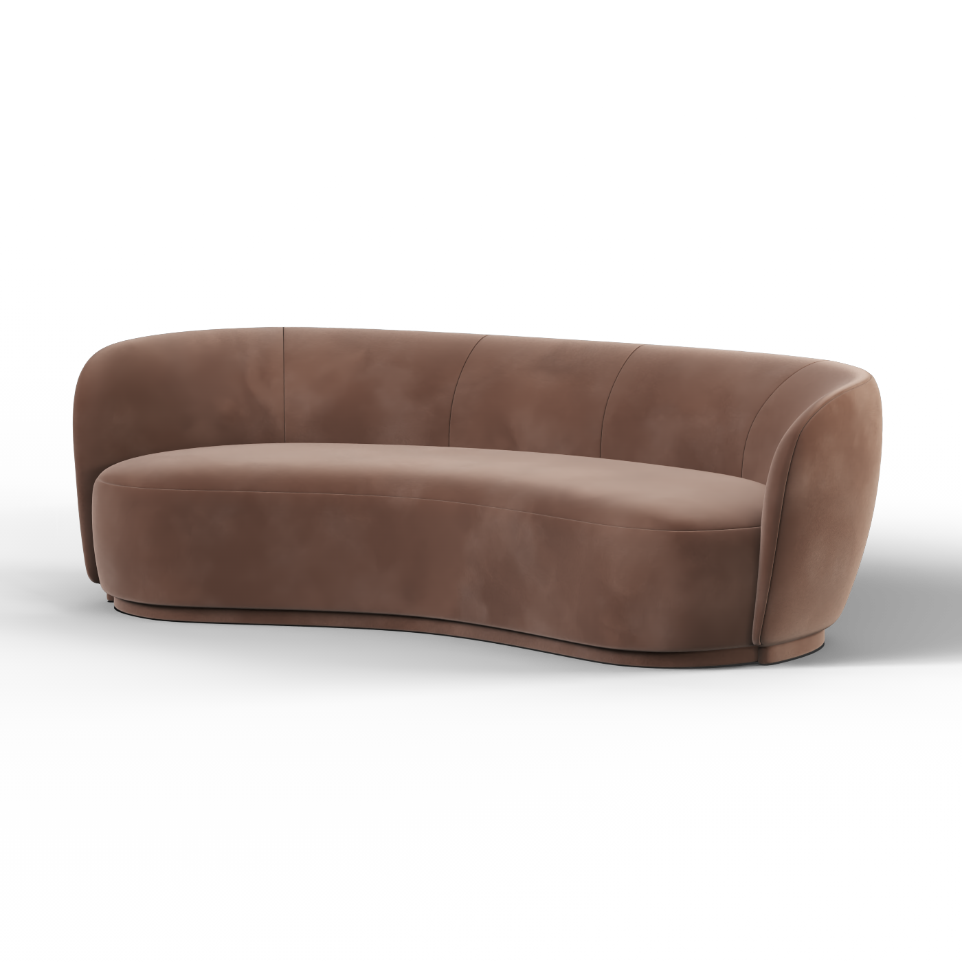 Posh Boucle Curved Sofa