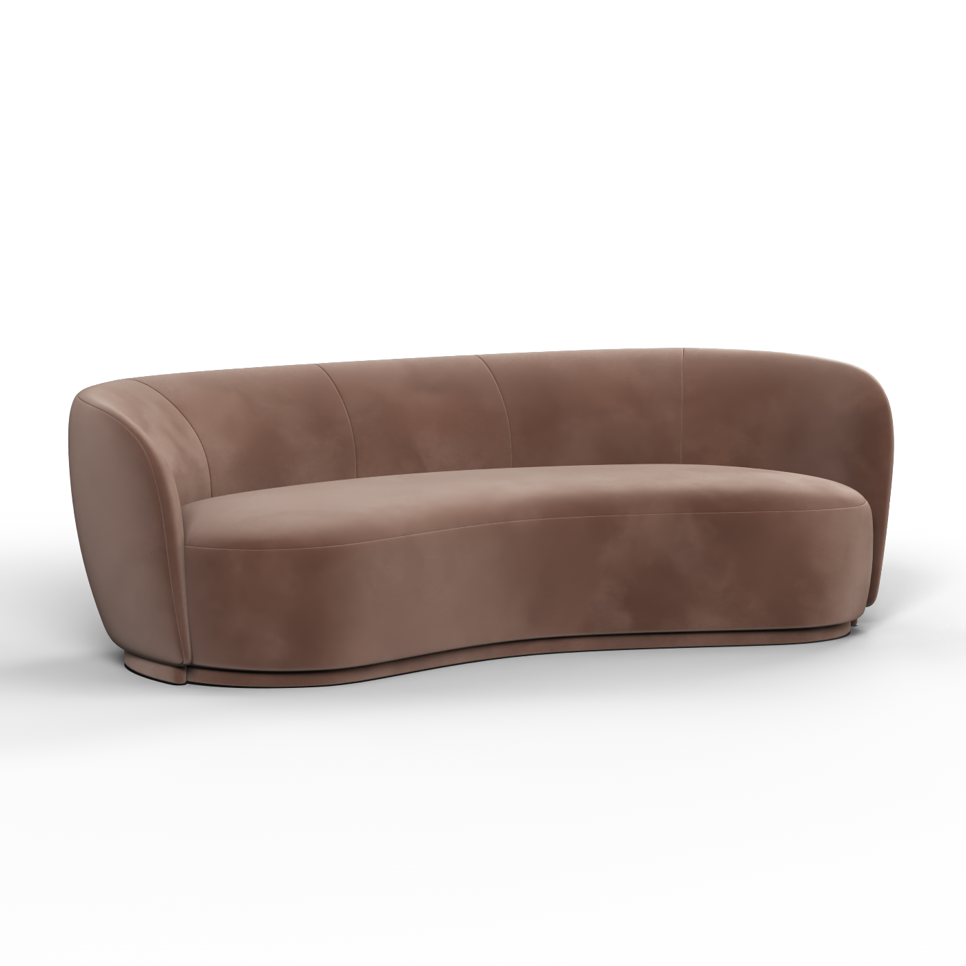 Posh Sofa - Curved Back Sofa with Continuous Base