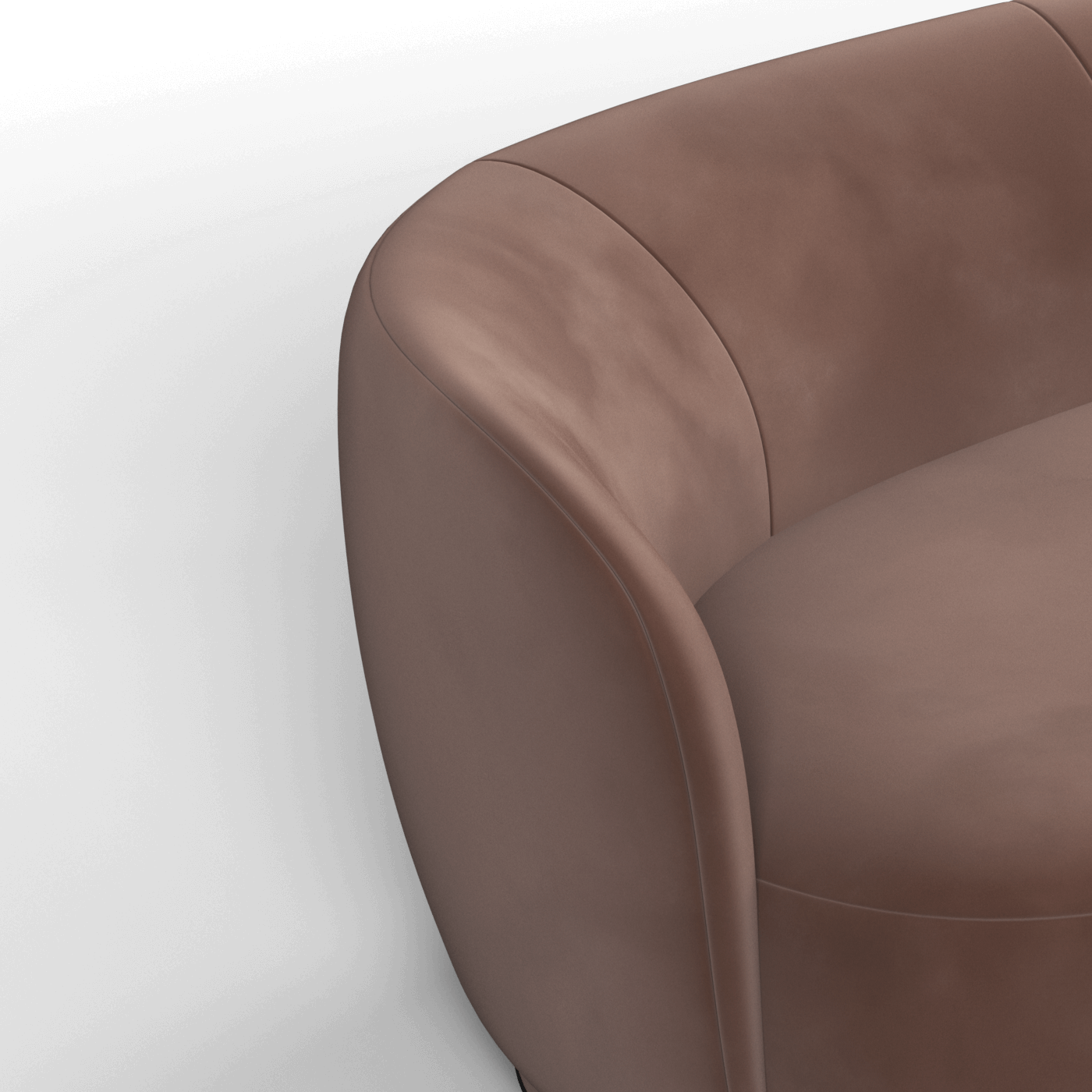 Posh Sofa - Curved Back Sofa with Continuous Base