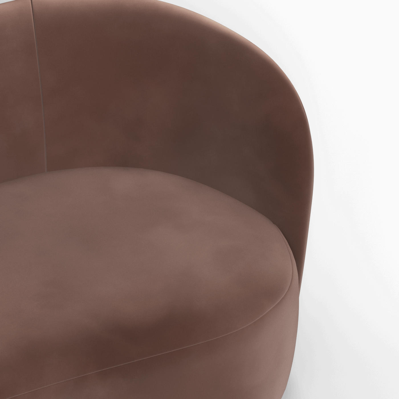 Posh Sofa - Curved Back Sofa with Continuous Base