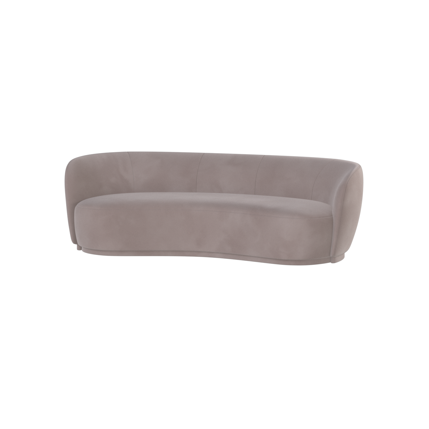 Posh Sofa - Curved Back Sofa with Continuous Base