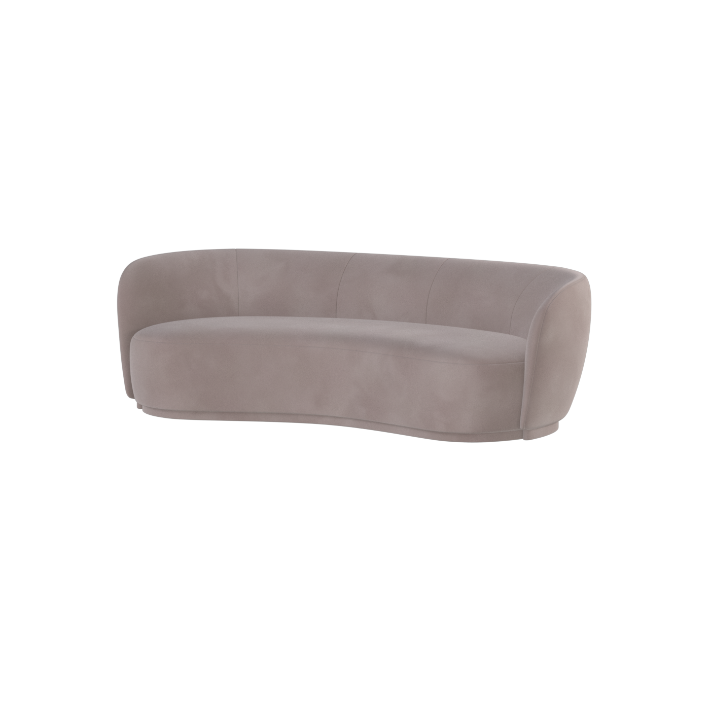 Posh Sofa - Curved Back Sofa with Continuous Base