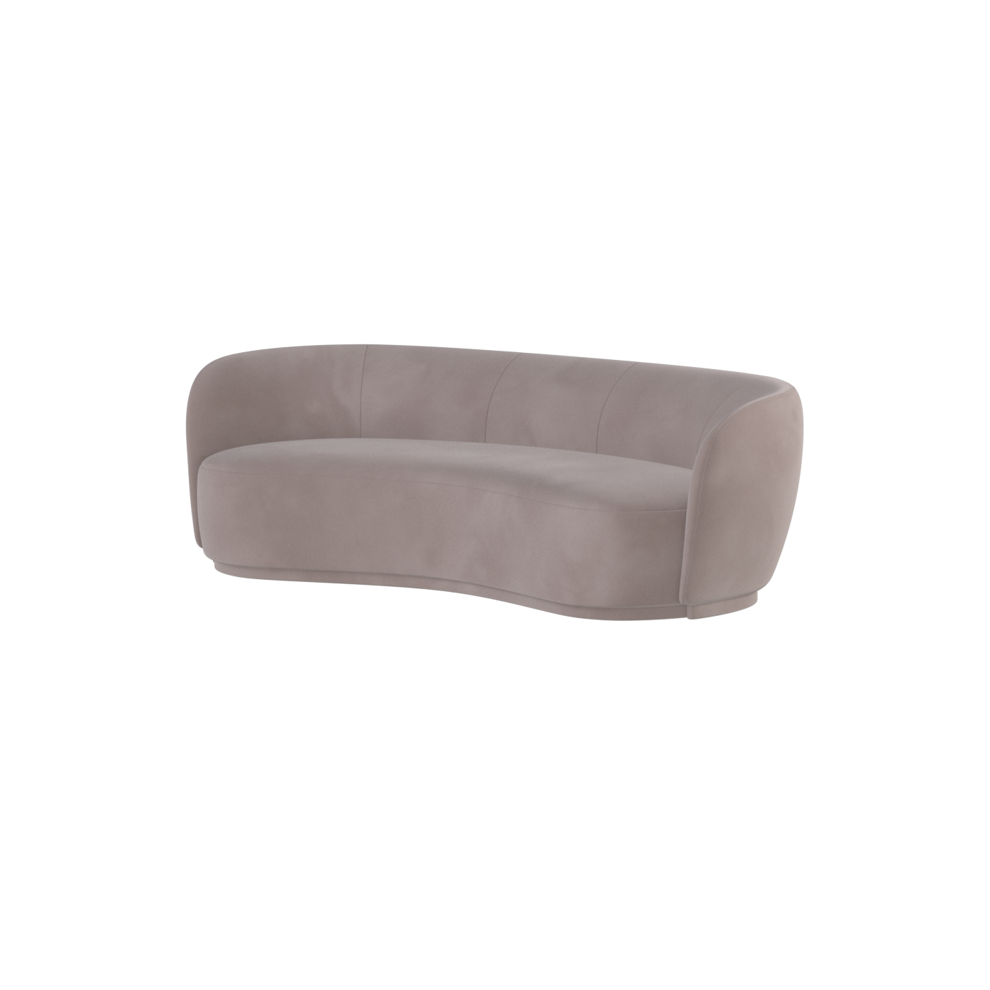 Posh Sofa - Curved Back Sofa with Continuous Base