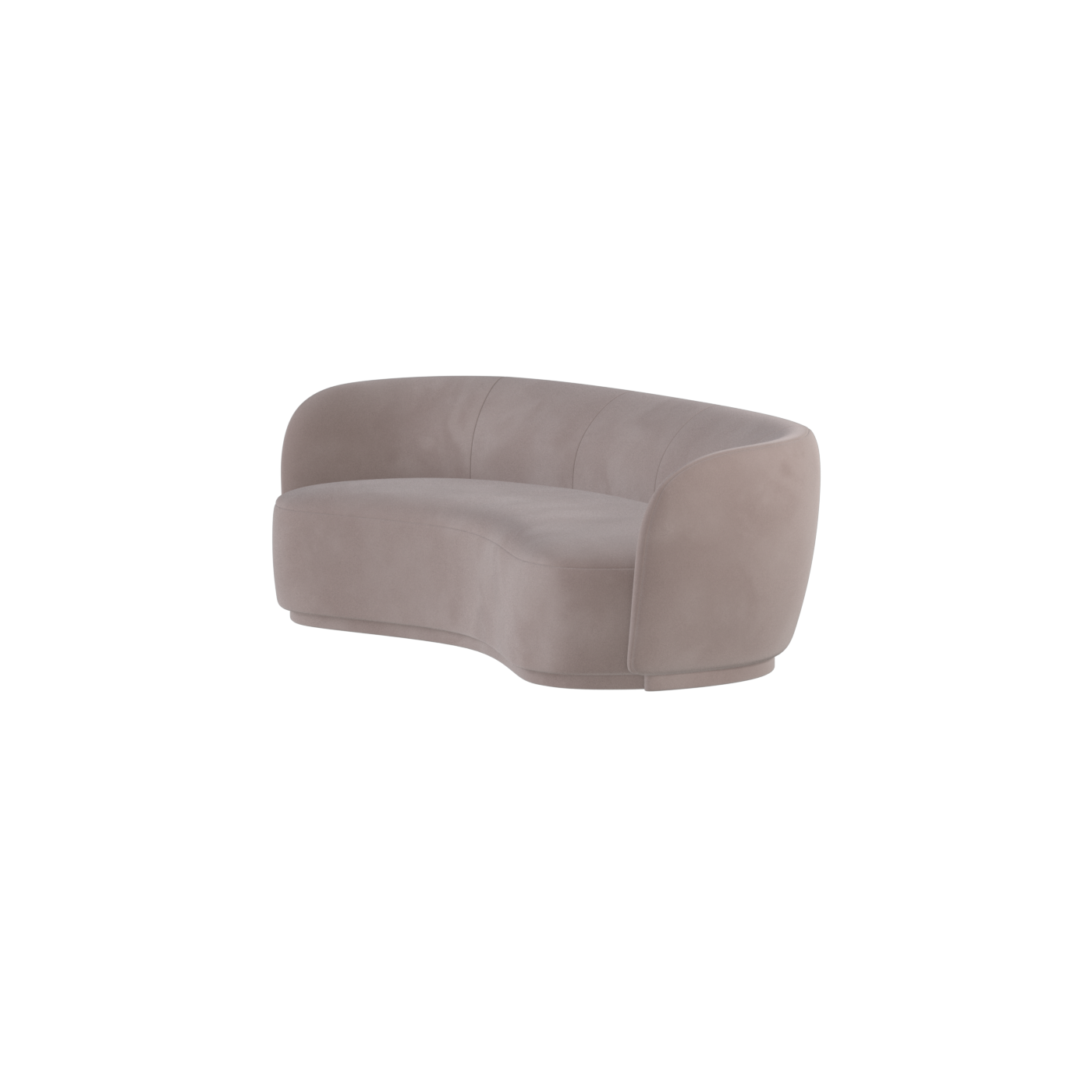 Posh Sofa - Curved Back Sofa with Continuous Base