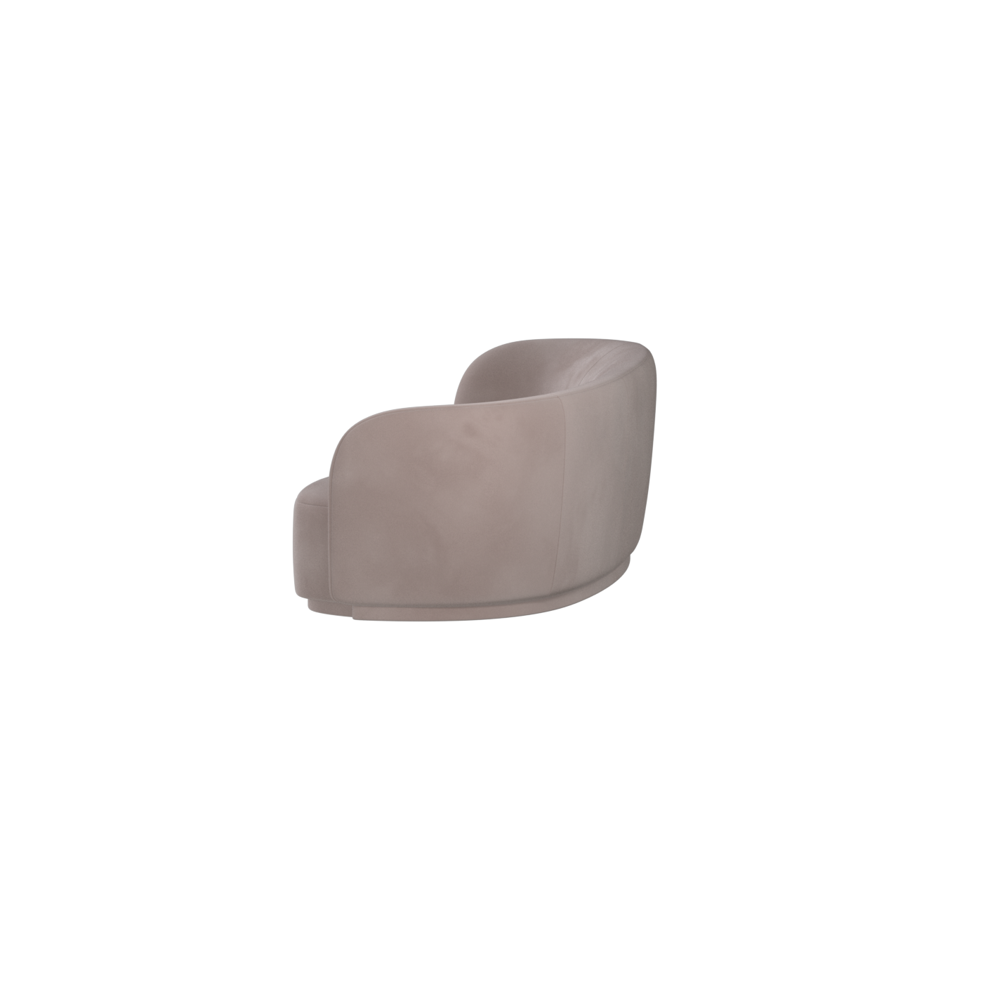 Posh Sofa - Curved Back Sofa with Continuous Base