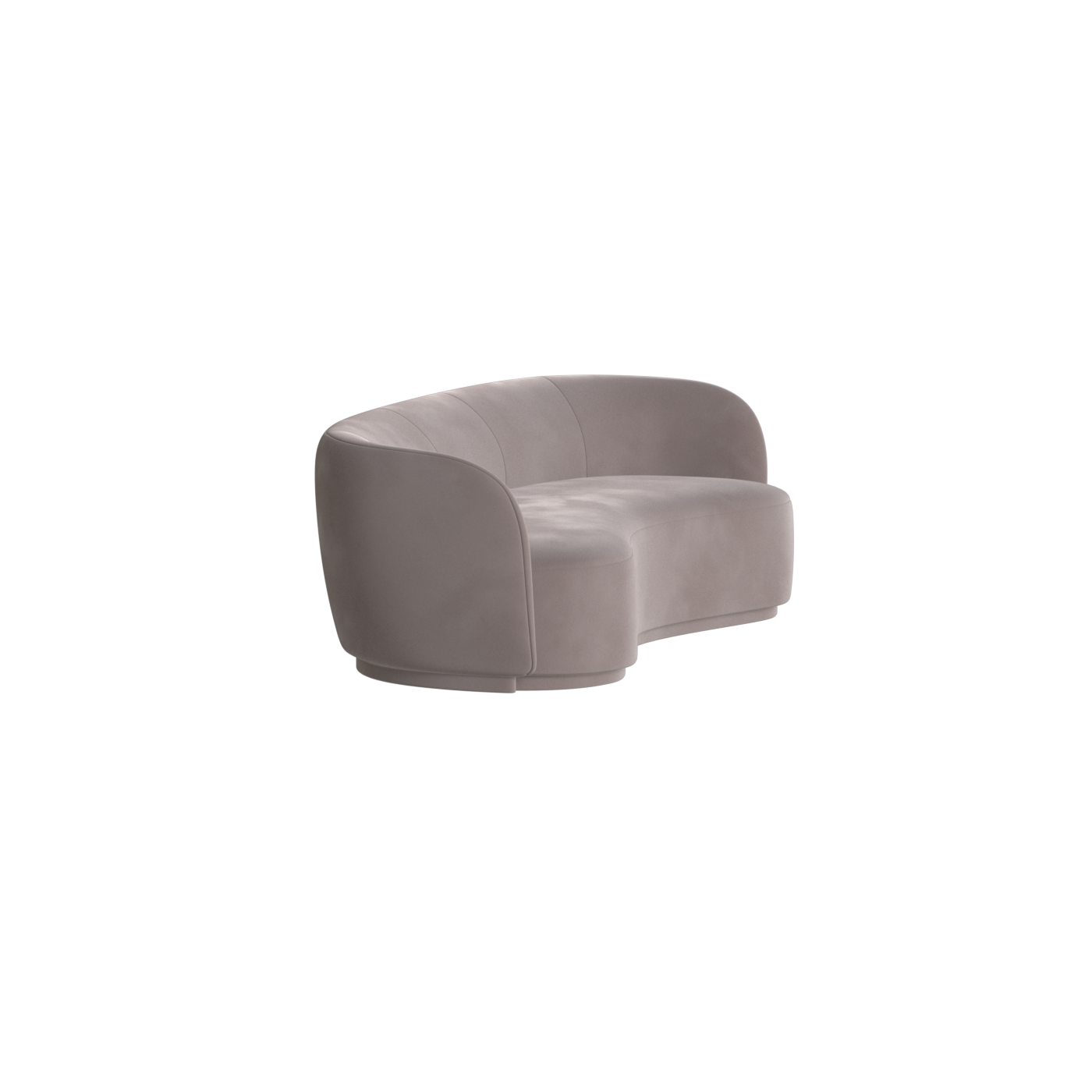 Posh Sofa - Curved Back Sofa with Continuous Base
