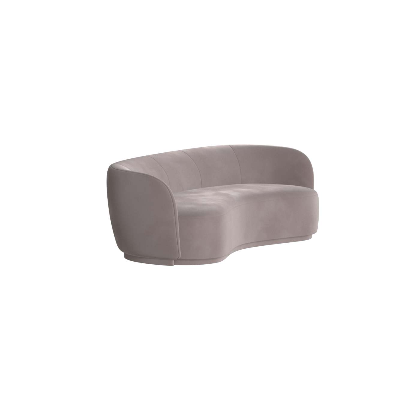 Posh Sofa - Curved Back Sofa with Continuous Base