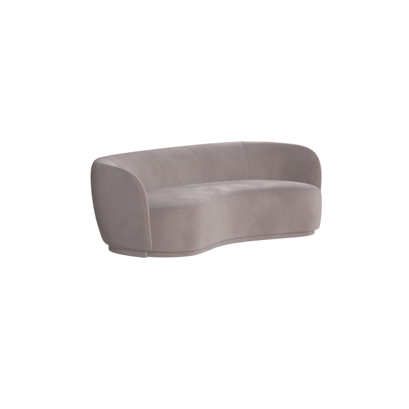 Posh Sofa - Curved Back Sofa with Continuous Base