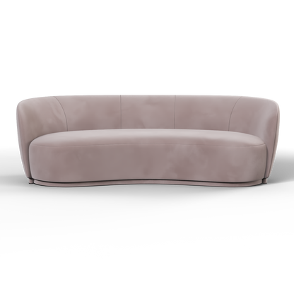 Posh Boucle Curved Sofa