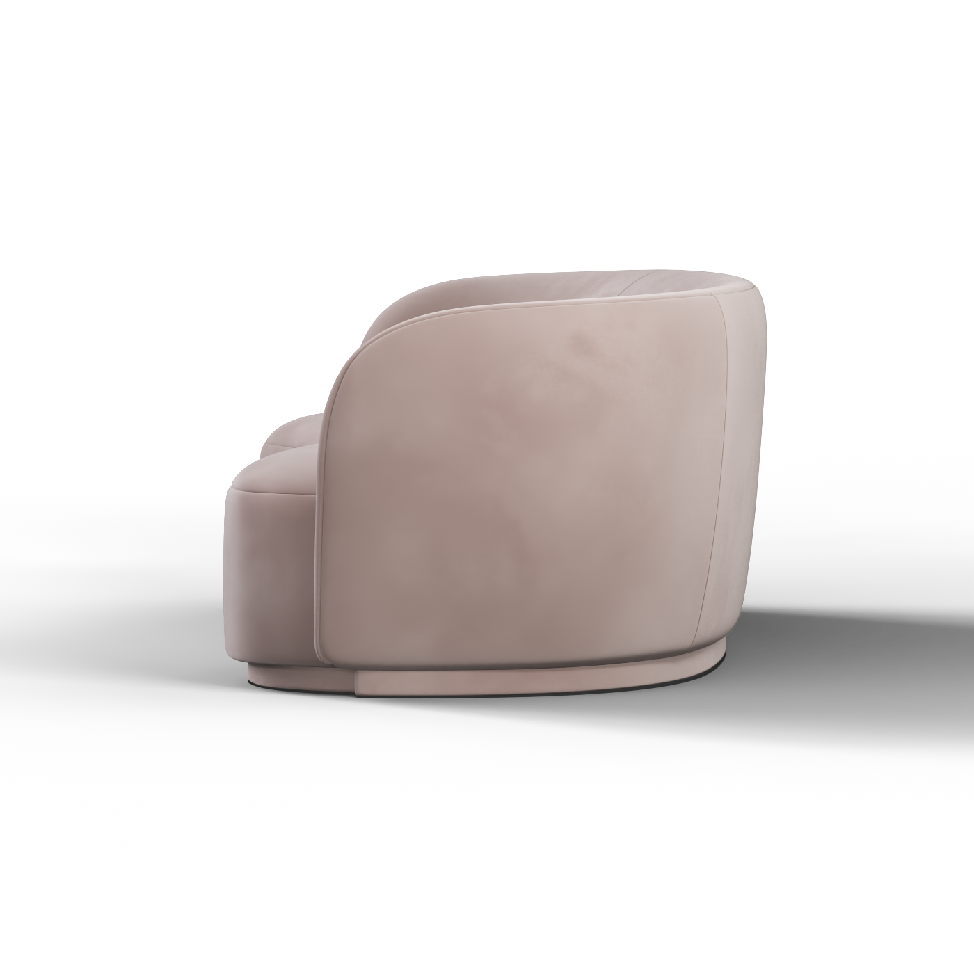 Posh Sofa - Curved Back Sofa with Continuous Base