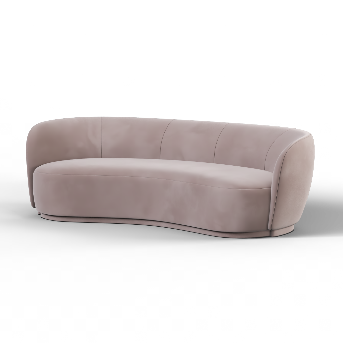 Posh Sofa - Curved Back Sofa with Continuous Base