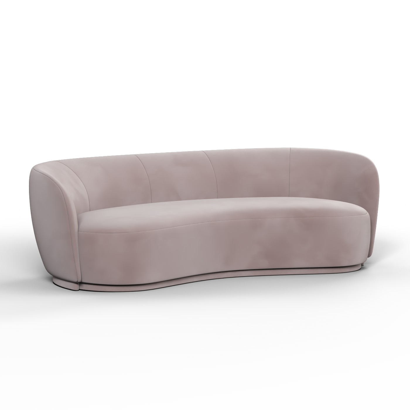 Posh Boucle Curved Sofa