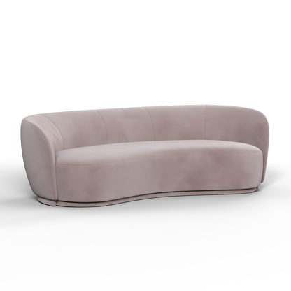 Posh Boucle Curved Sofa