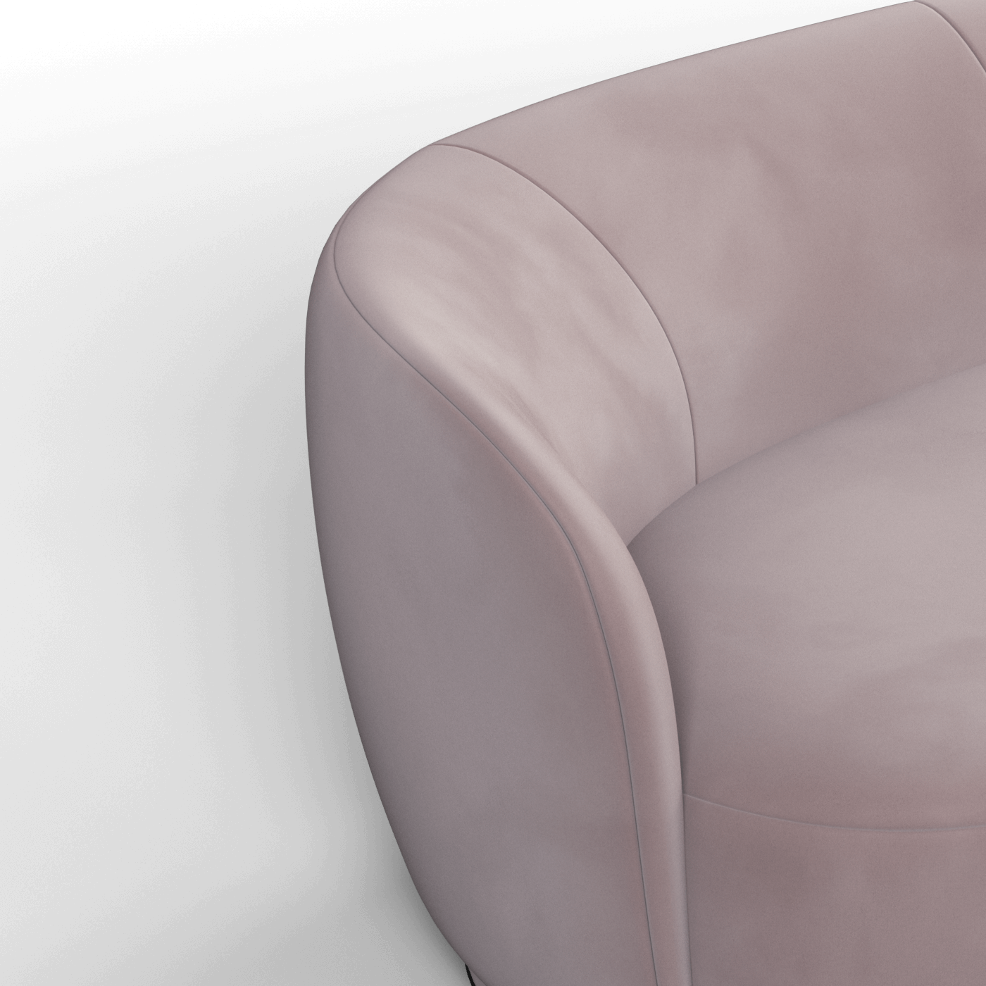 Posh Sofa - Curved Back Sofa with Continuous Base