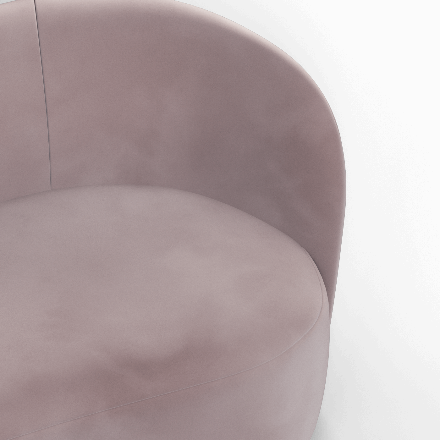 Posh Sofa - Curved Back Sofa with Continuous Base