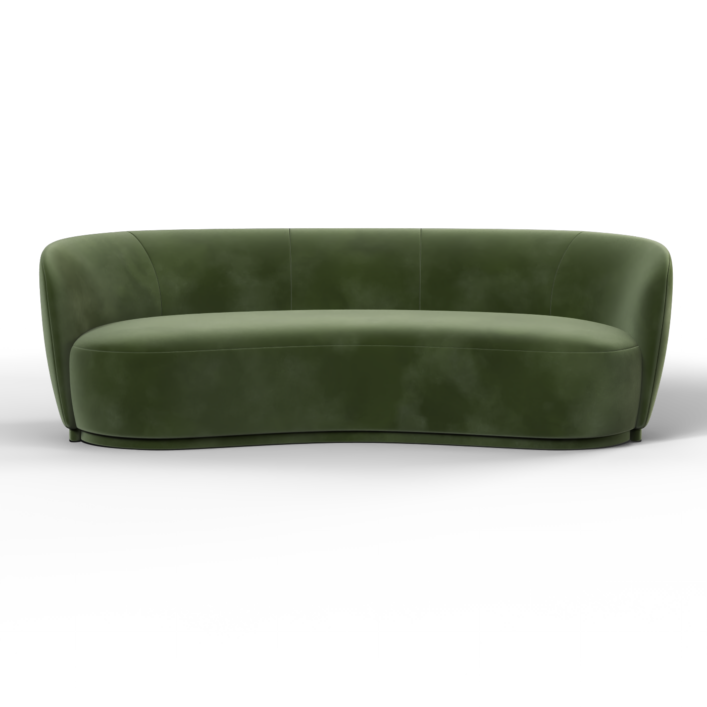 Posh Boucle Curved Sofa