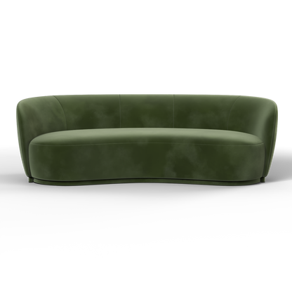 Posh Boucle Curved Sofa