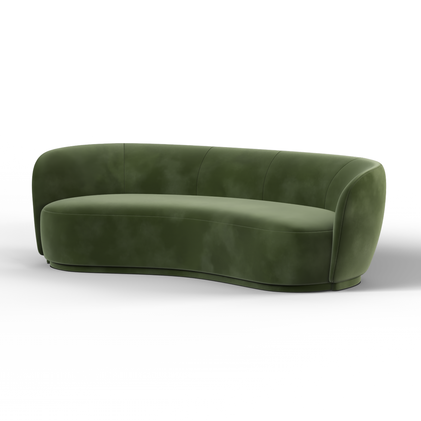 Posh Boucle Curved Sofa