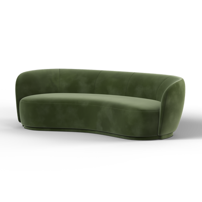 Posh Boucle Curved Sofa