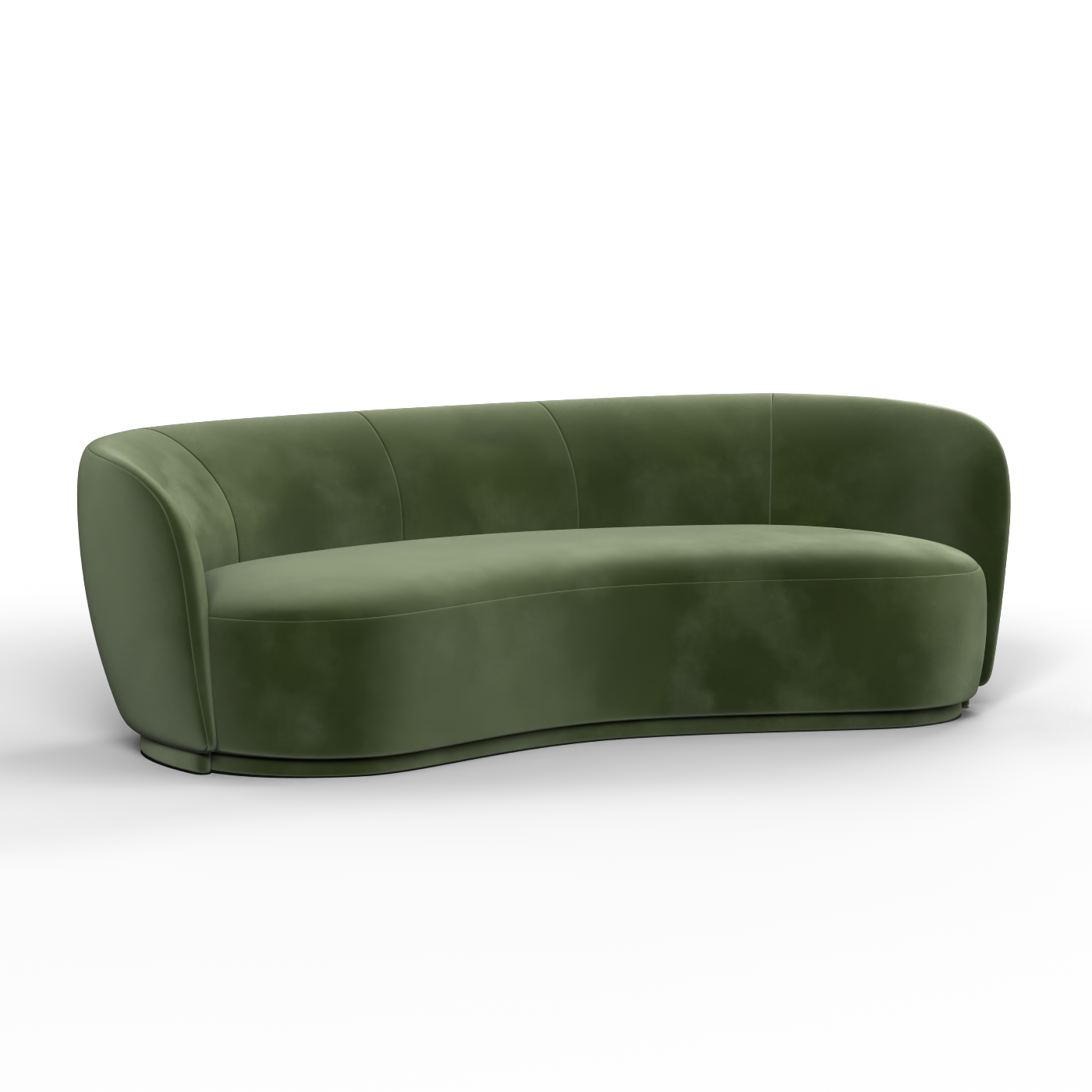 Posh Boucle Curved Sofa