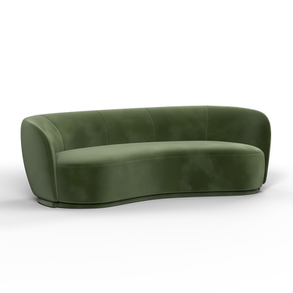 Posh Boucle Curved Sofa