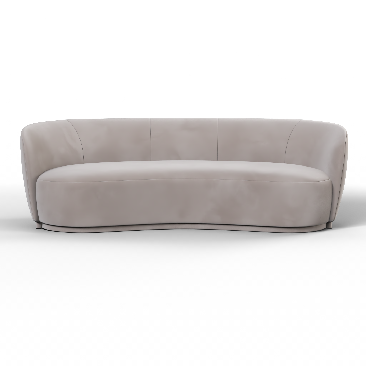 Posh Boucle Curved Sofa