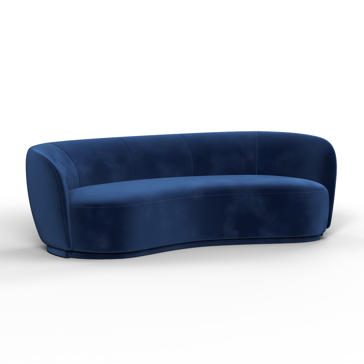 Posh Boucle Curved Sofa