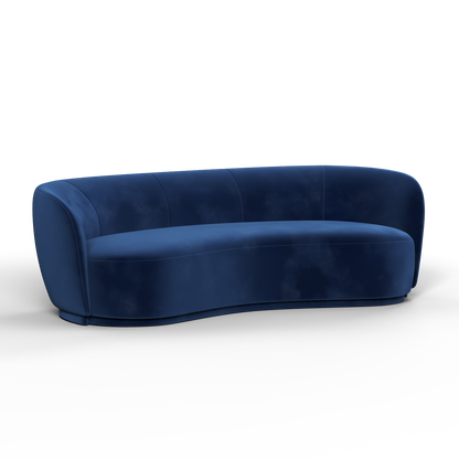 Posh Boucle Curved Sofa