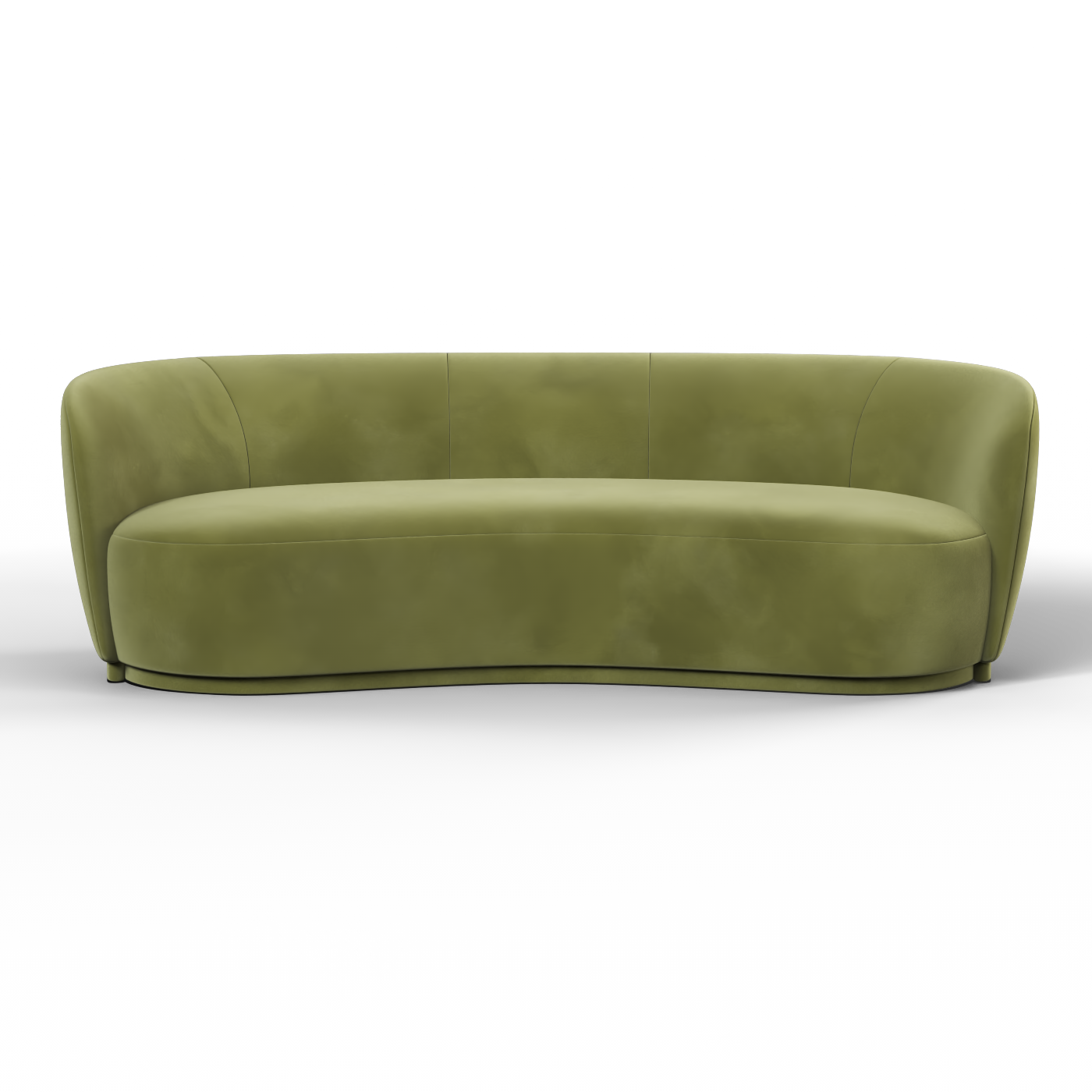 Posh Boucle Curved Sofa