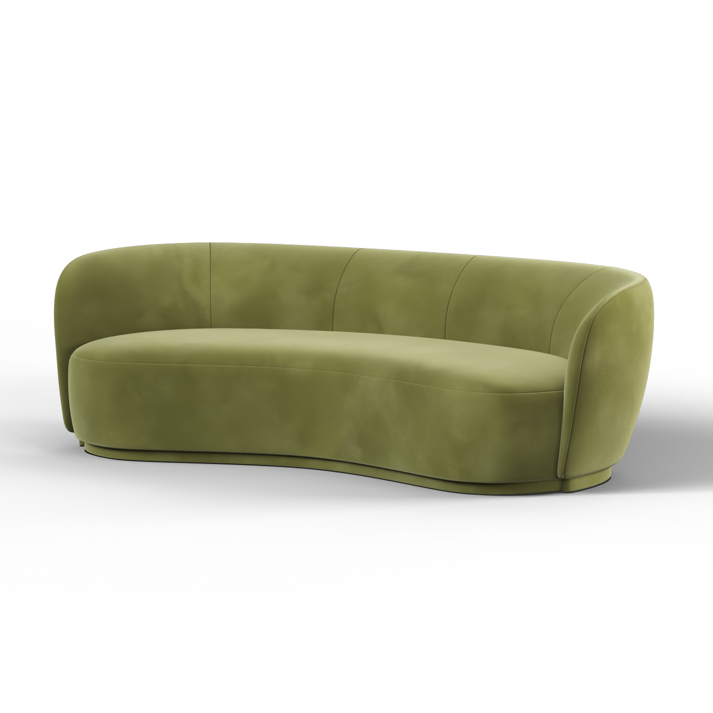 Posh Boucle Curved Sofa