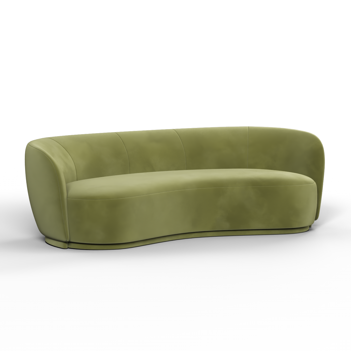 Posh Boucle Curved Sofa