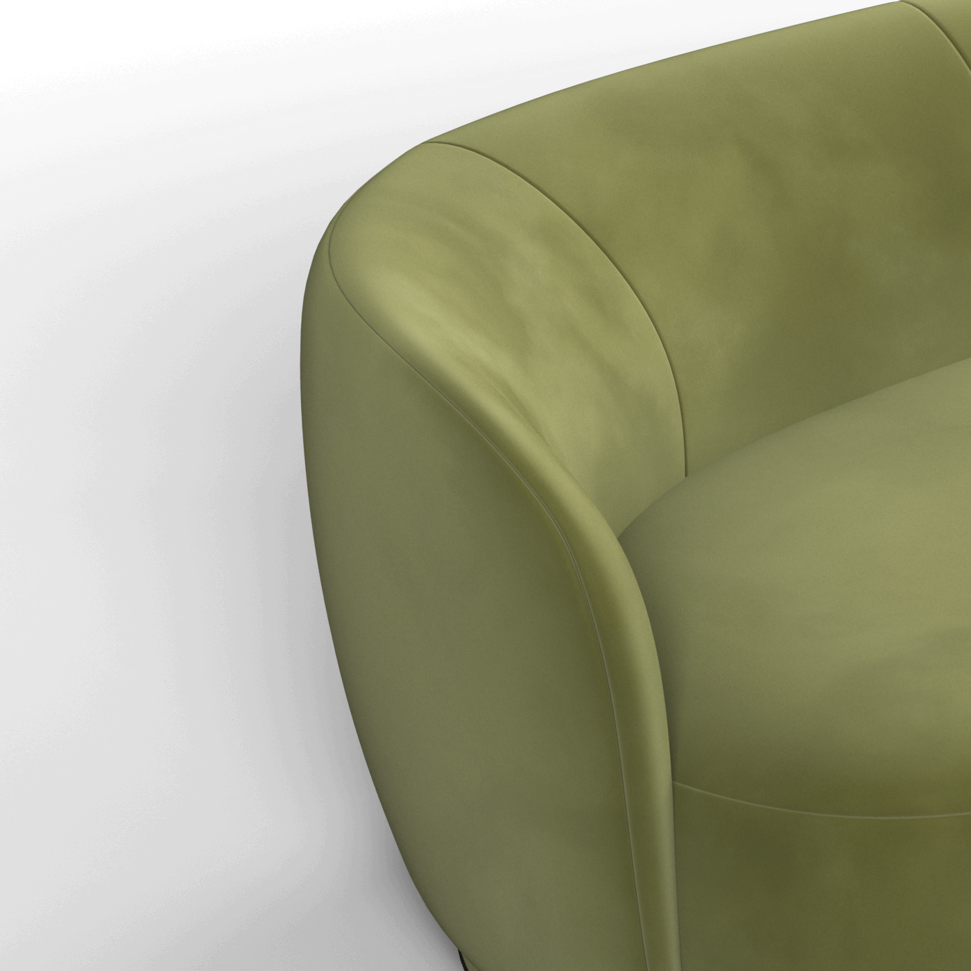 Posh Sofa - Curved Back Sofa with Continuous Base
