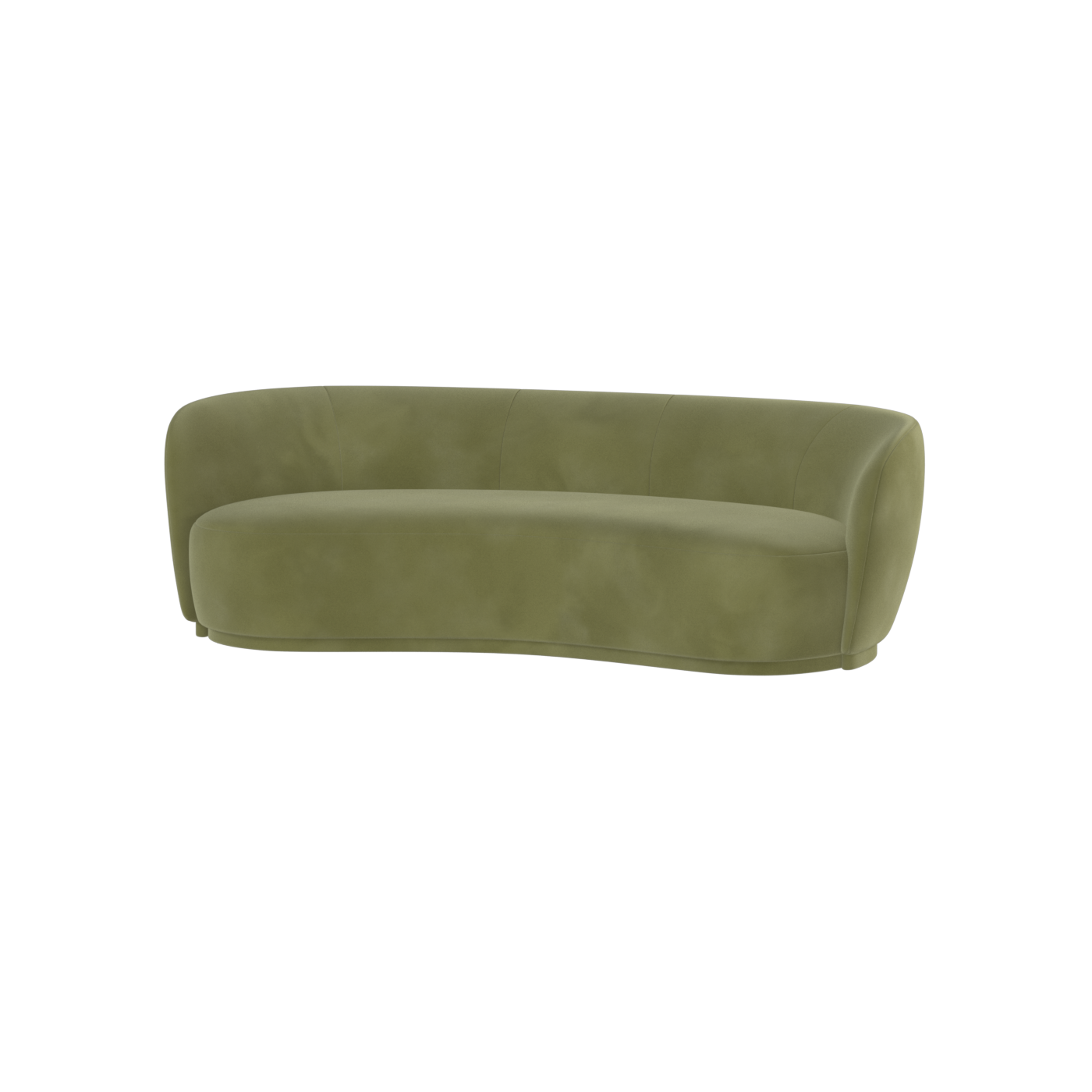 Posh Sofa - Curved Back Sofa with Continuous Base